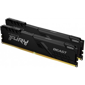 Модуль памяті для компютера DDR4 32GB (2x16GB) 3200 MHz Fury Beast Black Kingston Fury (ex.HyperX) (KF432C16BBK2/32)