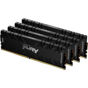 Модуль памяті для компютера DDR4 128GB (4x32GB) 3200 MHz Renegade Black Kingston Fury (ex.HyperX) (KF432C16RBK4/128)