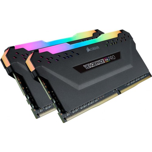 Модуль памяті для компютера DDR4 16GB (2x8GB) 4000 MHz Vengeance RGB PRO Black Corsair (CMW16GX4M2K4000C19)