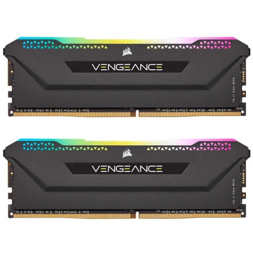 Модуль памяті для компютера DDR4 16GB (2x8GB) 3200 MHz Vengeance RGB PRO Black Corsair (CMH16GX4M2E3200C16)