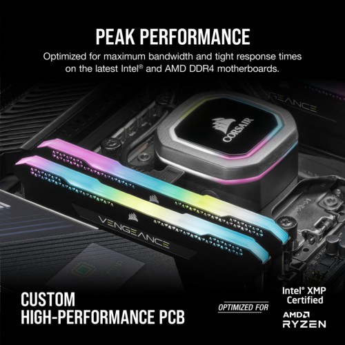 Модуль памяті для компютера DDR4 32GB (2x16GB) 3200 MHz Vengeance RGB PRO SL Black Corsair (CMH32GX4M2E3200C16)