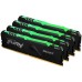 Модуль памяті для компютера DDR4 64GB (4x16GB) 3200 MHz Beast RGB Black Kingston Fury (ex.HyperX) (KF432C16BB1AK4/64)