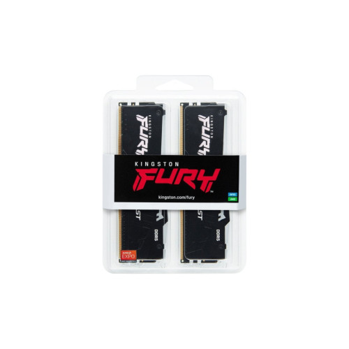 Модуль памяті для компютера DDR5 32GB (2x16GB) 5200 MHz Beast RGB AM5 Black Kingston Fury (ex.HyperX) (KF552C36BBEAK2-32)