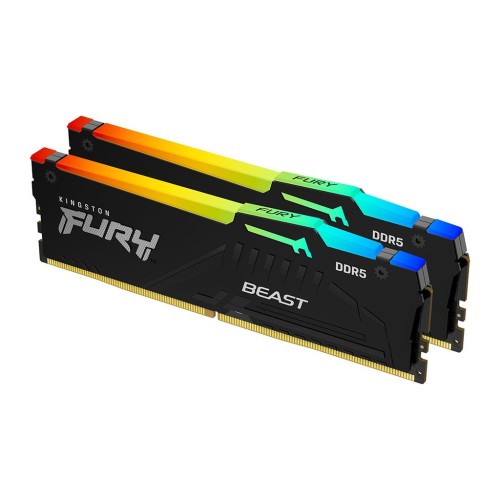 Модуль памяті для компютера DDR5 32GB (2x16GB) 5200 MHz Beast RGB AM5 Black Kingston Fury (ex.HyperX) (KF552C36BBEAK2-32)