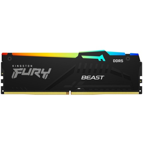 Модуль памяті для компютера DDR5 32GB (2x16GB) 5600 MHz FURY Beast RGB Kingston Fury (ex.HyperX) (KF556C40BBAK2-32)