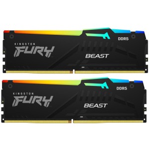 Модуль памяті для компютера DDR5 32GB (2x16GB) 5600 MHz FURY Beast RGB Kingston Fury (ex.HyperX) (KF556C40BBAK2-32)