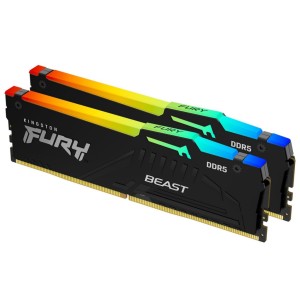 Модуль памяті для компютера DDR5 32GB (2x16GB) 6000 MHz FURY Beast RGB Kingston Fury (ex.HyperX) (KF560C40BBAK2-32)