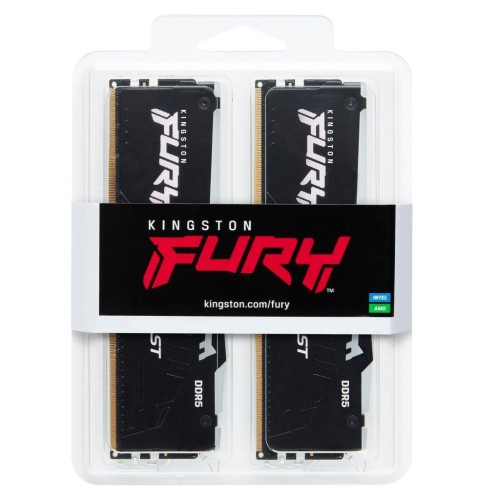 Модуль памяті для компютера DDR5 32GB (2x16GB) 6000 MHz FURY Beast RGB Kingston Fury (ex.HyperX) (KF560C40BBAK2-32)