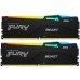 Модуль памяті для компютера DDR5 16GB (2x8GB) 4800 MHz FURY Beast RGB Kingston Fury (ex.HyperX) (KF548C38BBAK2-16)