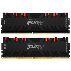 Модуль памяті для компютера DDR4 16GB (2x8GB) 4600 MHz FURY Renegade RGB Black Kingston Fury (ex.HyperX) (KF446C19RBAK2/16)