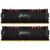 Модуль памяті для компютера DDR4 16GB (2x8GB) 4600 MHz FURY Renegade RGB Black Kingston Fury (ex.HyperX) (KF446C19RBAK2/16)