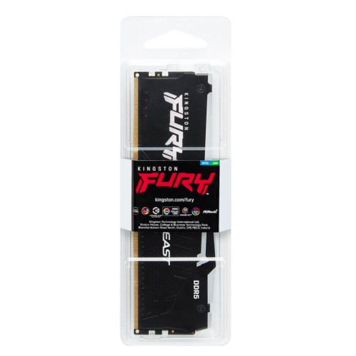 Модуль памяті для компютера DDR5 16GB 5200 MHz Beast Black RGB Kingston Fury (ex.HyperX) (KF552C40BBA-16)