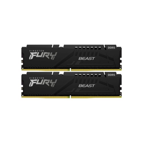 Модуль памяті для компютера DDR5 64GB (2x32GB) 4800 MHz FURY Beast Black Kingston Fury (ex.HyperX) (KF548C38BBK2-64)