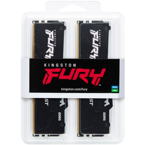 Модуль памяті для компютера DDR5 64GB (2x32GB) 4800 MHz FURY Beast RGB Kingston Fury (ex.HyperX) (KF548C38BBAK2-64)