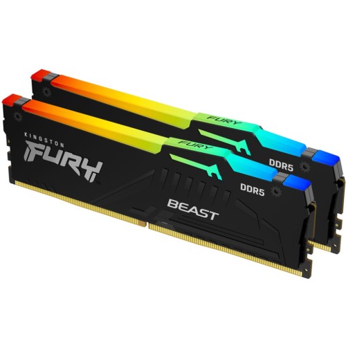 Модуль памяті для компютера DDR5 32GB 5200 MHz Beast RGB Kingston Fury (ex.HyperX) (KF552C40BBA-32)