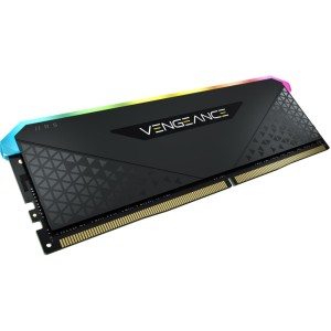 Модуль памяті для компютера DDR4 16GB 3600 MHz Vengeance RGB RS Black Corsair (CMG16GX4M1D3600C18)