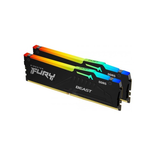 Модуль памяті для компютера DDR5 32GB (2x16GB) 5200 MHz Beast RGB XMP Kingston Fury (ex.HyperX) (KF552C40BBAK2-32)