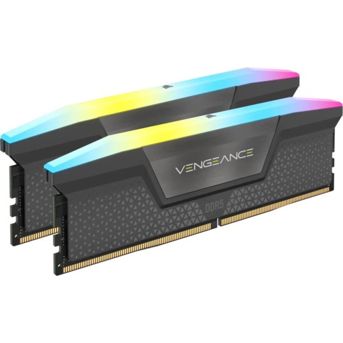 Модуль памяті для компютера DDR5 32GB (2x16GB) 6000 MHz Vengeance RGB Black Corsair (CMH32GX5M2B6000C40)