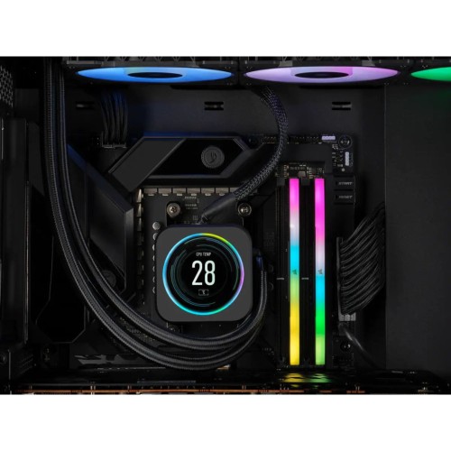 Модуль памяті для компютера DDR5 32GB (2x16GB) 6000 MHz Vengeance RGB Black Corsair (CMH32GX5M2B6000C40)