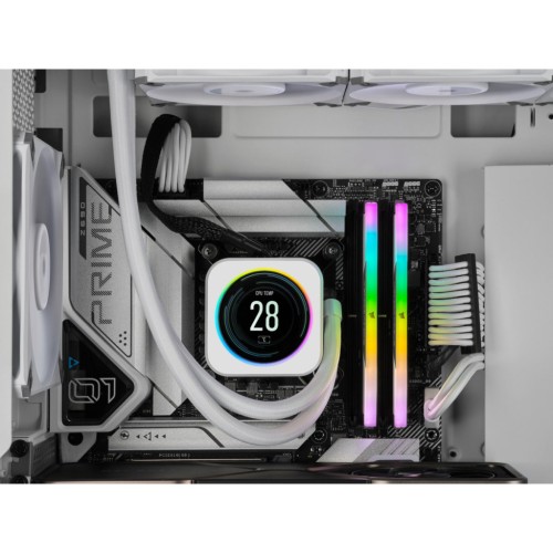 Модуль памяті для компютера DDR5 32GB (2x16GB) 6000 MHz Vengeance RGB White Corsair (CMH32GX5M2B6000C40W)