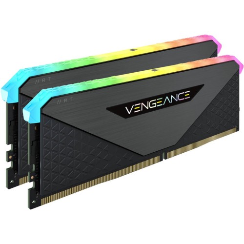 Модуль памяті для компютера DDR4 16GB (2x8GB) 3600 MHz Vengeance RGB Pro RT Black Corsair (CMN16GX4M2Z3600C16)