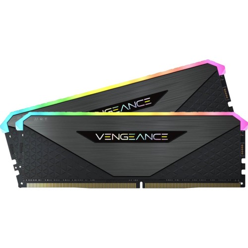 Модуль памяті для компютера DDR4 16GB (2x8GB) 3600 MHz Vengeance RGB Pro RT Black Corsair (CMN16GX4M2Z3600C16)