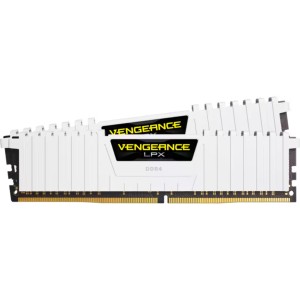 Модуль памяті для компютера DDR4 16GB (2x8GB) 3200 MHz Vengeance LPX White Corsair (CMK16GX4M2E3200C16W)