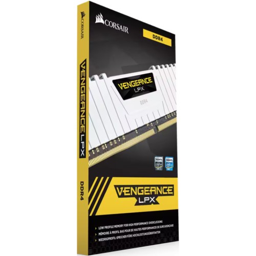 Модуль памяті для компютера DDR4 16GB (2x8GB) 3200 MHz Vengeance LPX White Corsair (CMK16GX4M2E3200C16W)