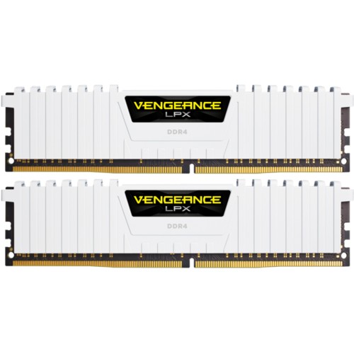 Модуль памяті для компютера DDR4 16GB (2x8GB) 3200 MHz Vengeance LPX White Corsair (CMK16GX4M2E3200C16W)