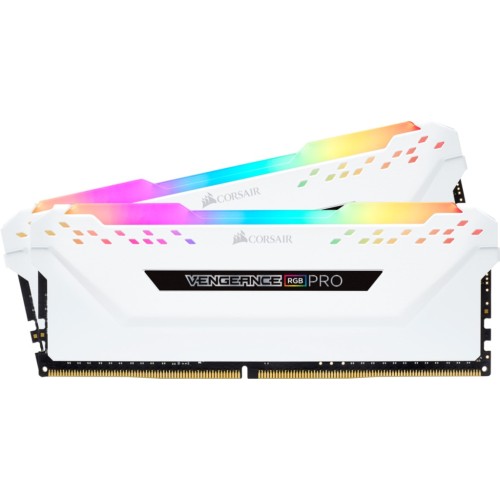 Модуль памяті для компютера DDR4 32GB (2x16GB) 3200 MHz Vengeance RGB PRO SL Corsair (CMH32GX4M2E3200C16W)