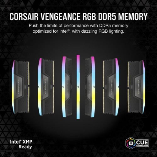 Модуль памяті для компютера DDR5 32GB (2x16GB) 5200 MHz Vengeance RGB Corsair (CMH32GX5M2B5200Z40K)