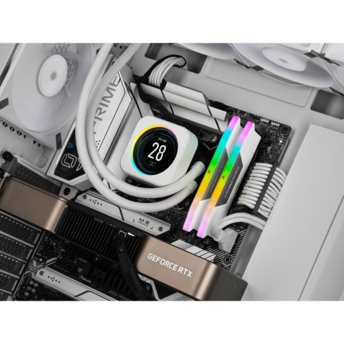 Модуль памяті для компютера DDR5 32GB (2x16GB) 5200 MHz Vengeance RGB White Corsair (CMH32GX5M2B5200C40W)