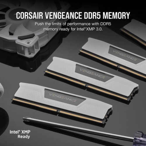 Модуль памяті для компютера DDR5 32GB (2x16GB) 5600 MHz Vengeance White Corsair (CMK32GX5M2B5600C36W)
