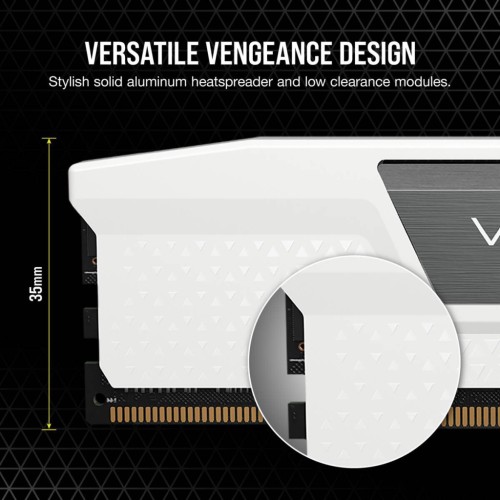 Модуль памяті для компютера DDR5 32GB (2x16GB) 5600 MHz Vengeance White Corsair (CMK32GX5M2B5600C36W)