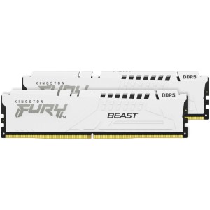 Модуль памяті для компютера DDR5 32GB (2x16GB) 5200 MHz Beast EXPO White Kingston Fury (ex.HyperX) (KF560C36BWEK2-32)