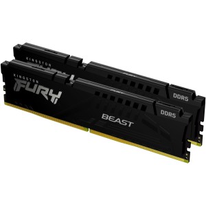 Модуль памяті для компютера DDR5 64GB (2x32GB) 5200 MHz Beast Black Kingston Fury (ex.HyperX) (KF552C36BBEK2-64)