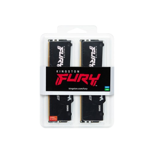 Модуль памяті для компютера DDR5 64GB (2x32GB) 5200 MHz Beast RGB EXPO Kingston Fury (ex.HyperX) (KF552C36BBEAK2-64)