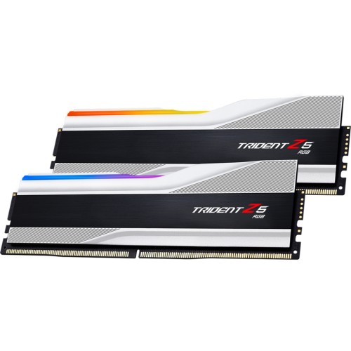 Модуль памяті для компютера DDR5 32GB (2x16GB) 7600 MHz Trident Z5 RGB Silver G.Skill (F5-7600J3646G16GX2-TZ5RS)