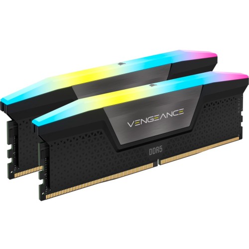 Модуль памяті для компютера DDR5 32GB (2x16GB) 6000 MHz Vengeance RGB Black Corsair (CMH32GX5M2D6000C36)