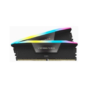 Модуль пам'яті для комп'ютера DDR5 32GB (2x16GB) 6400 MHz Vengeance RGB Black Corsair (CMH32GX5M2B6400C32)