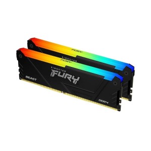 Модуль пам'яті для комп'ютера DDR5 16GB (2x8GB) 3200 MHz Beast RGB Kingston Fury (ex.HyperX) (KF432C16BB2AK2/16)
