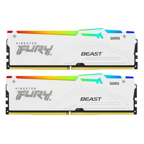 Модуль памяті для компютера DDR5 32GB (2x16GB) 5200 MHz Beast White RGB Kingston Fury (ex.HyperX) (KF552C36BWEAK2-32)