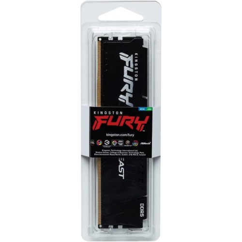 Модуль памяті для компютера DDR5 32GB 5200 MHz Beast Black Kingston Fury (ex.HyperX) (KF552C36BBE-32)