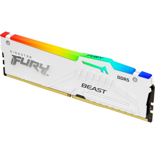 Модуль памяті для компютера DDR5 32GB 5200 MHz Beast White RGB Kingston Fury (ex.HyperX) (KF552C36BWEA-32)