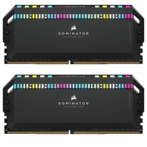 Модуль пам'яті для комп'ютера DDR5 64GB (2x32GB) 6600 MHz Dominator Platinum RGB Black Corsair (CMT64GX5M2B6600C32)