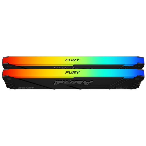 Модуль памяті для компютера DDR4 16GB (2x8GB) 3733 MHz Beast RGB Kingston Fury (ex.HyperX) (KF437C19BB2AK2/16)