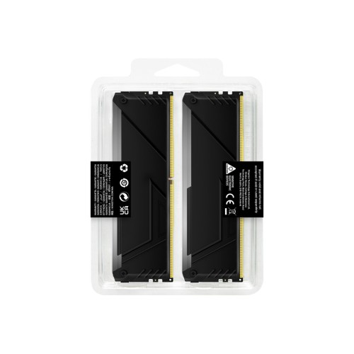 Модуль памяті для компютера DDR4 32GB (2x16GB) 3733 MHz Beast Black RGB Kingston Fury (ex.HyperX) (KF437C19BB12AK2/32)
