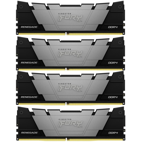 Модуль памяті для компютера DDR4 128GB (4x32GB) 3200 MHz Fury Renegade Black Kingston Fury (ex.HyperX) (KF432C16RB2K4/128)