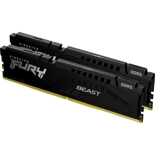 Модуль памяті для компютера DDR5 16GB (2x8GB) 5200 MHz FURY Beast Black Kingston Fury (ex.HyperX) (KF552C40BBK2-16)