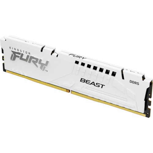 Модуль памяті для компютера DDR5 16GB 5200 MHz FURY Beast White Kingston Fury (ex.HyperX) (KF552C40BW-16)